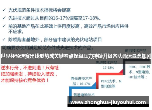 世界杯预选赛出线形势成关键看点保级压力持续升级各队命运悬念加剧